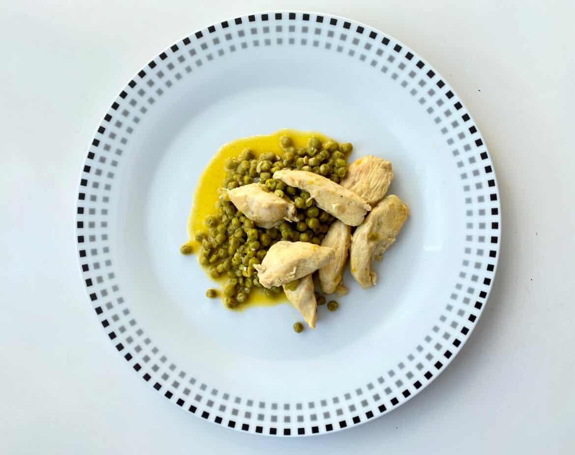 Greek Chicken with Peas recipe