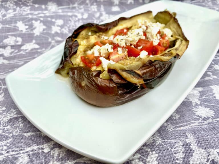 Greek smoked aubergine (eggplant) (Melitzanosalata) Vicki's Greek Recipes