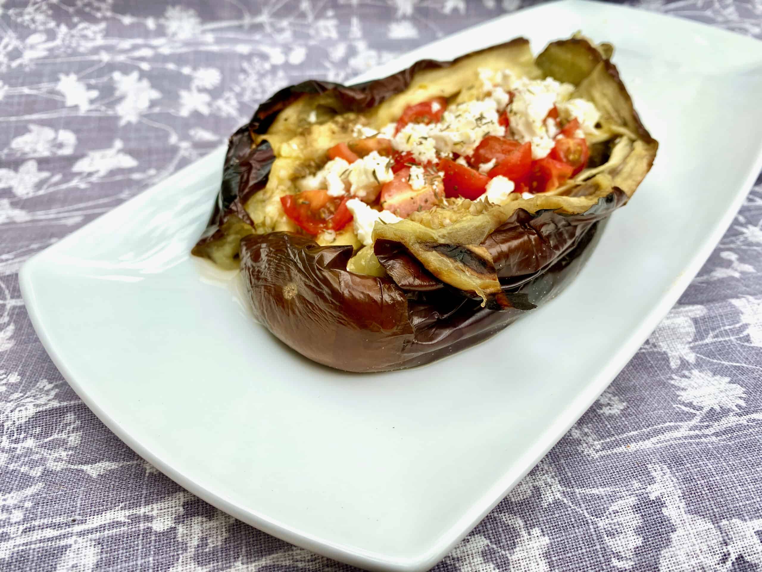 Greek smoked aubergine (eggplant) (Melitzanosalata)