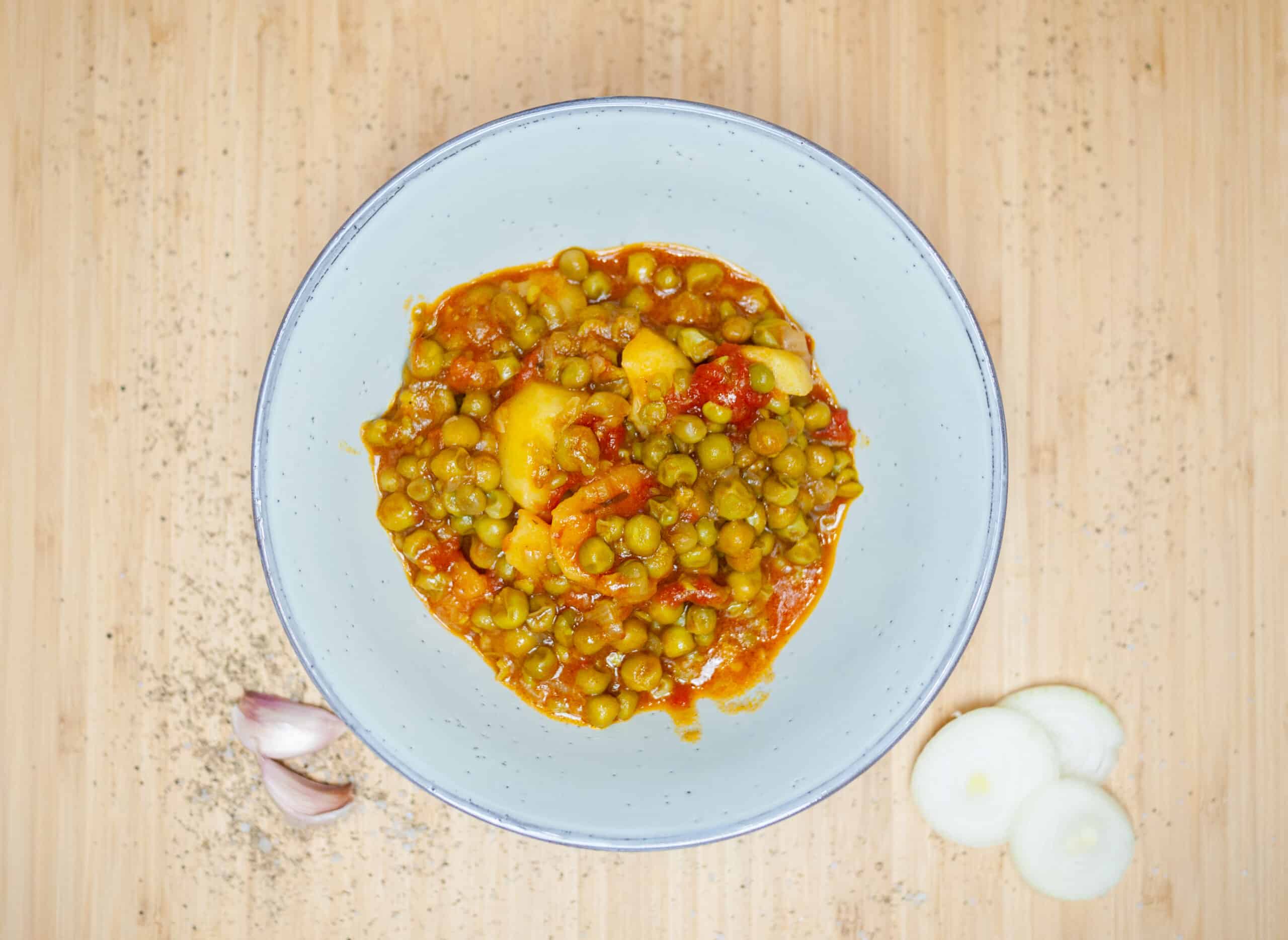 Peas with potoatoes stew recipe