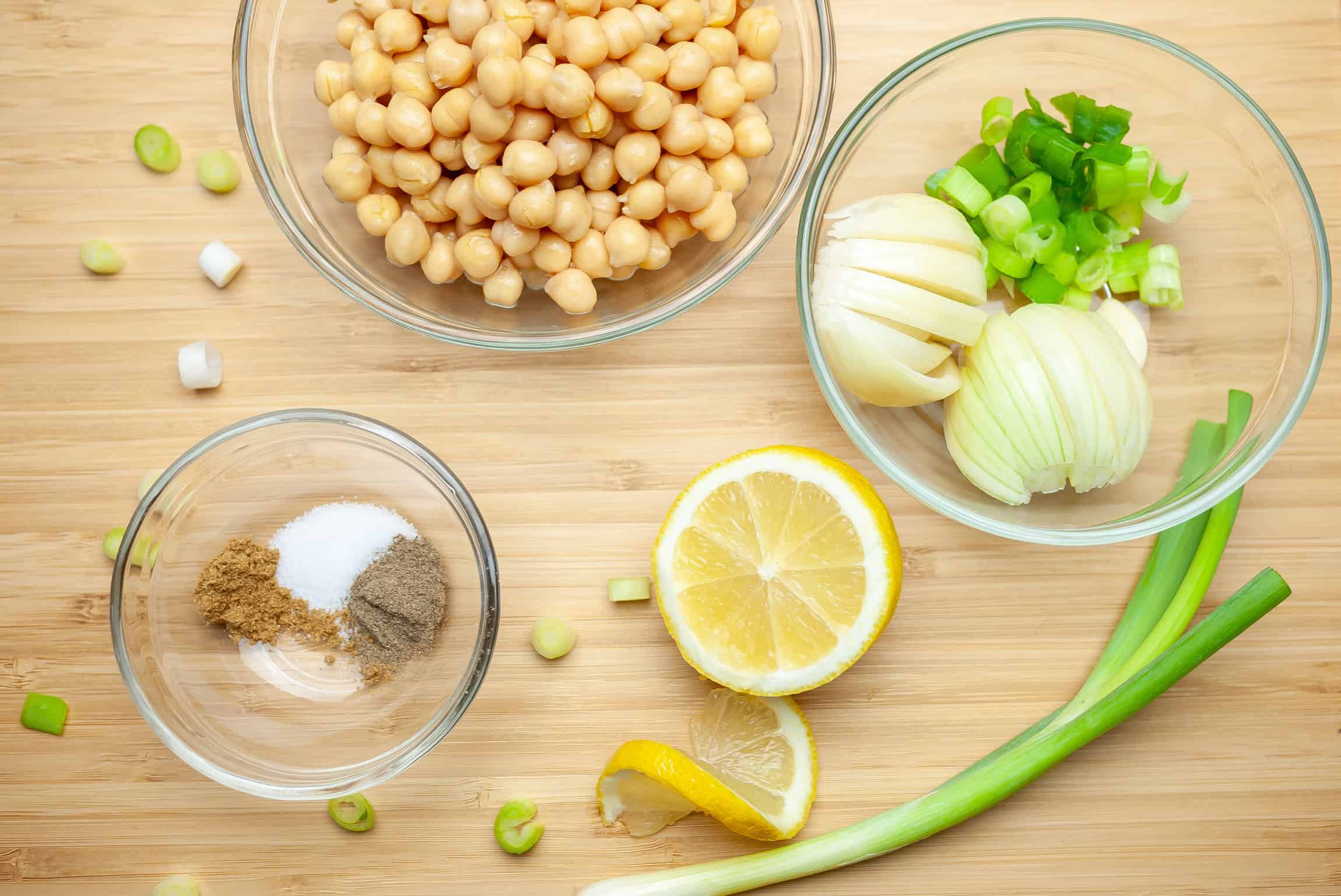 Chickpea soup ingredients