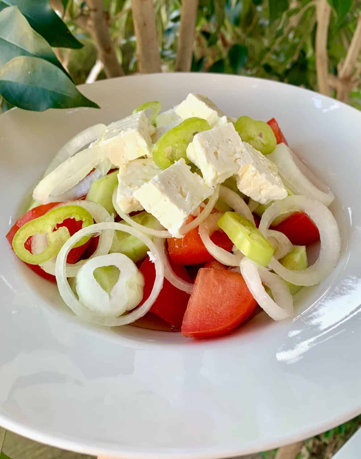 Traditional Greek Feta Salad (Horiatiki)