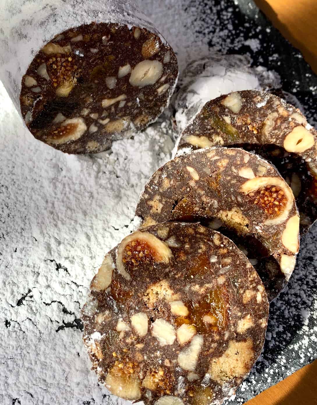 Greek Style Chocolate Salami with Dried Fruits and Nuts (Kormos) 3