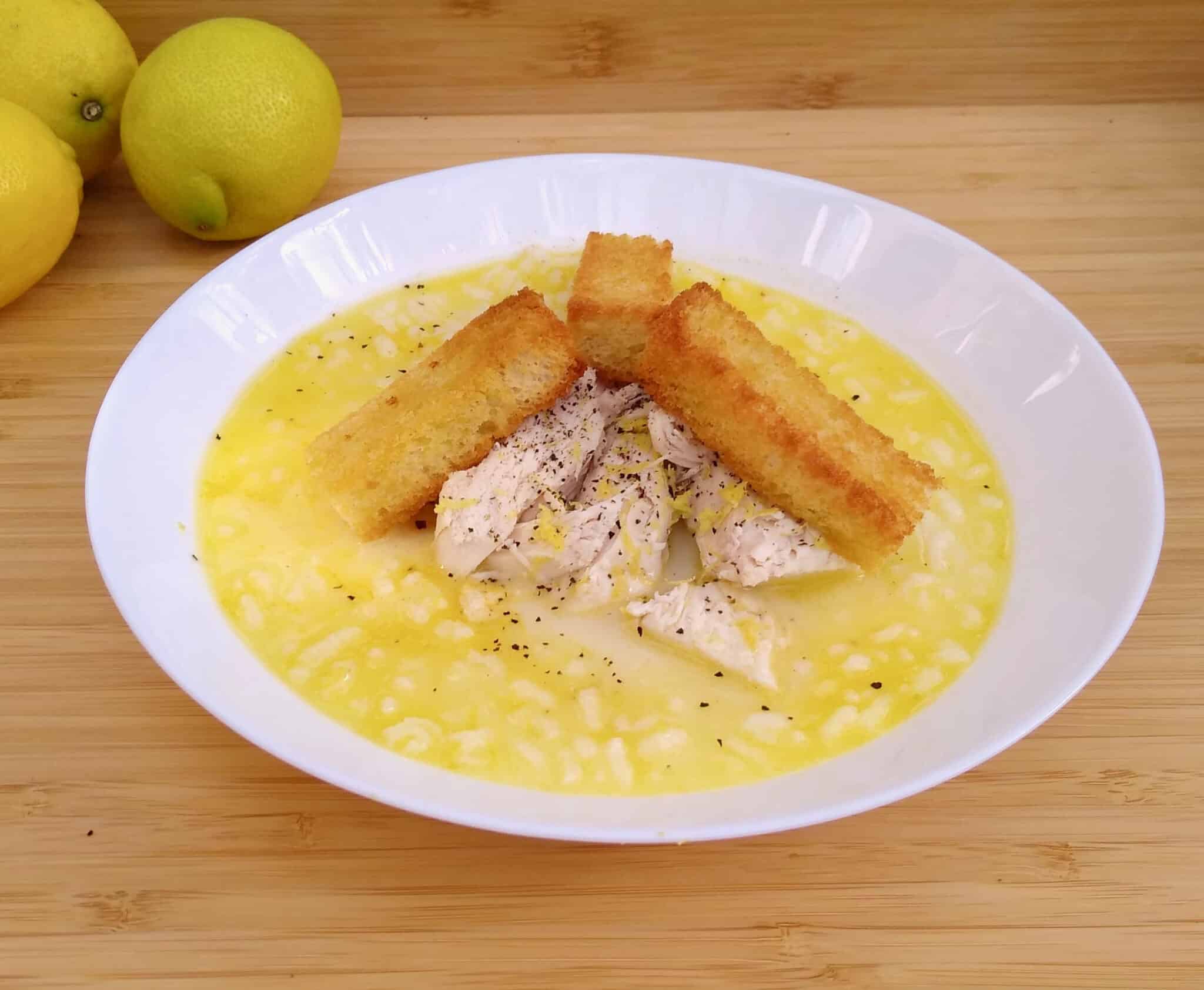 Greek lemon chicken soup (Kotosoupa with avgolemono sauce) Vicki's