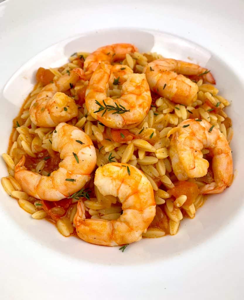 Shrimp with orzo pasta Vicki's Greek Recipes